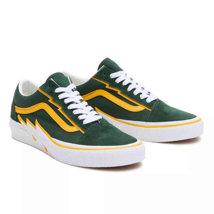 Herren VANS Low-Top-Schuhe | Old Skool Bolt Schuhe Grun, Weis