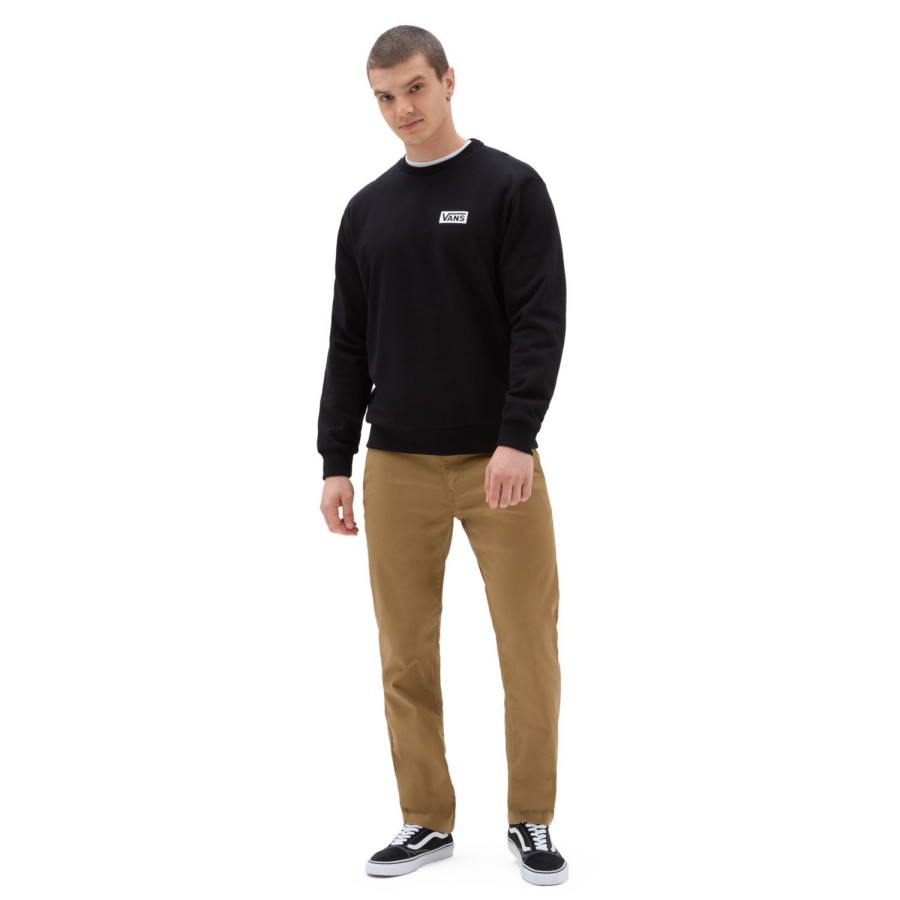 Herren VANS Kapuzenpullover & Sweatshirts | Locker Geschnittenes Sweatshirt Mit Rundhalsausschnitt Schwarz