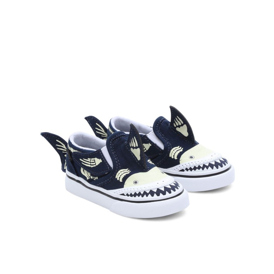 Kinder VANS Easy On, Easy Off | Kleinkinder Slip-On Glow In The Dark Schuhe (1-4 Jahre) Blau