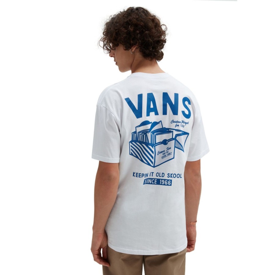 Herren VANS T-Shirts & Tank Tops | Vans Record Label T-Shirt Weis