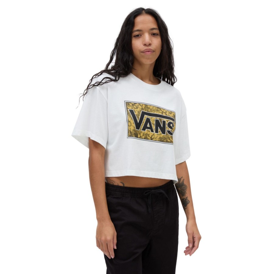 Damen VANS T-Shirts & Oberteile | Abstract Flower Crop T-Shirt Weis