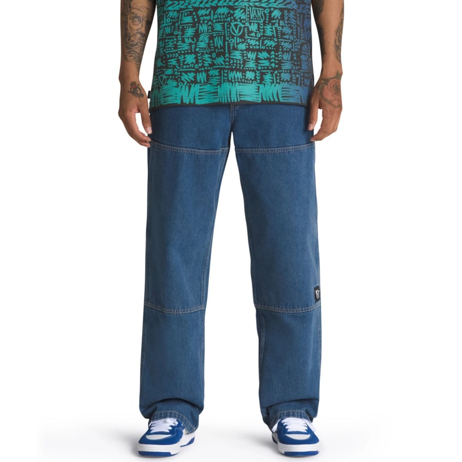 Herren VANS Hosen Guide | Rowan Zorilla Drill Chore Loose Carpenter Denim Hose Blau