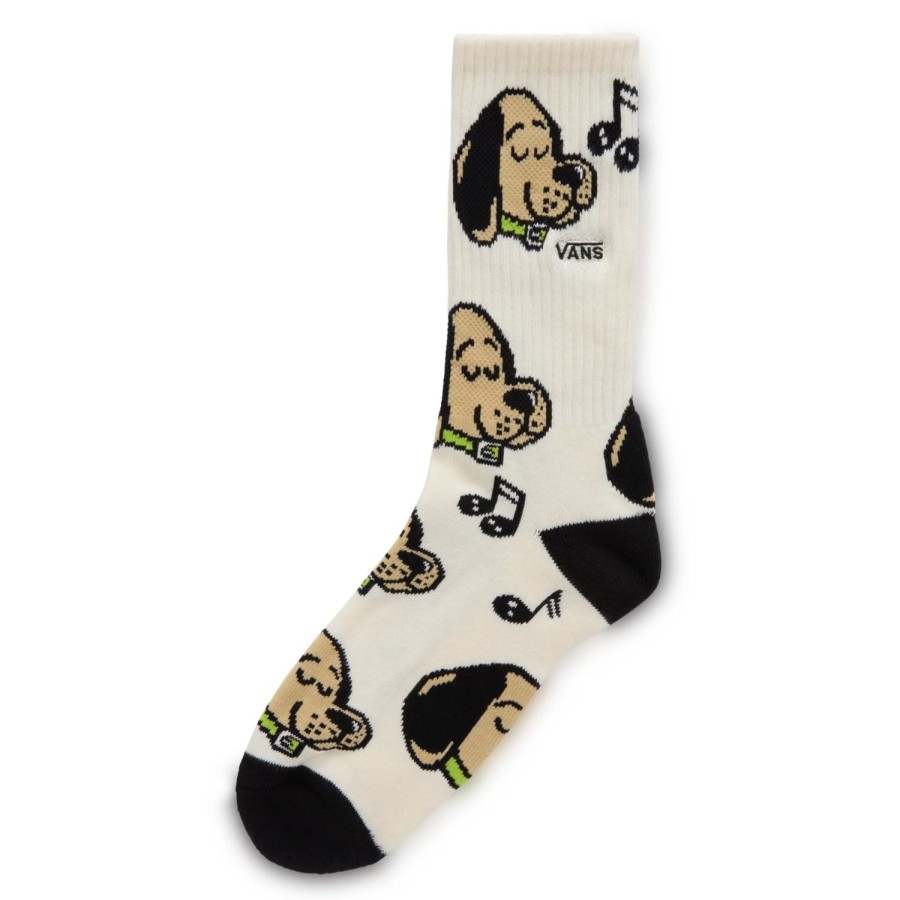 Kinder VANS Socken | Kinder Singing Pup Crew Socken (1 Paar) Weis