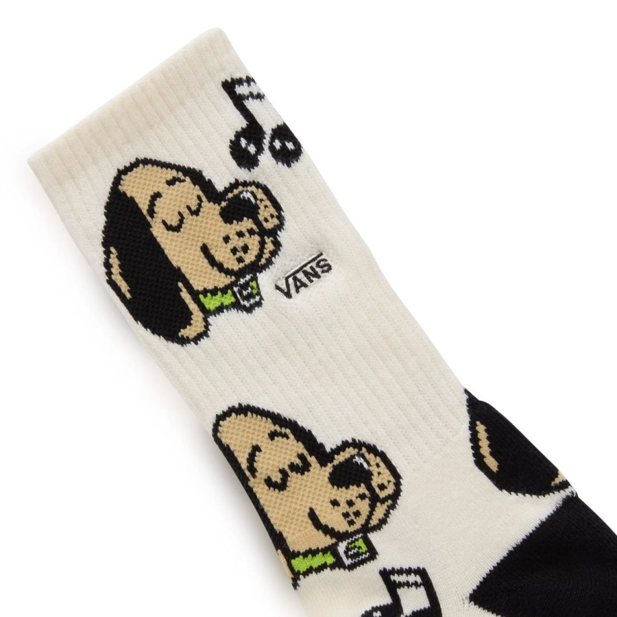 Kinder VANS Socken | Kinder Singing Pup Crew Socken (1 Paar) Weis