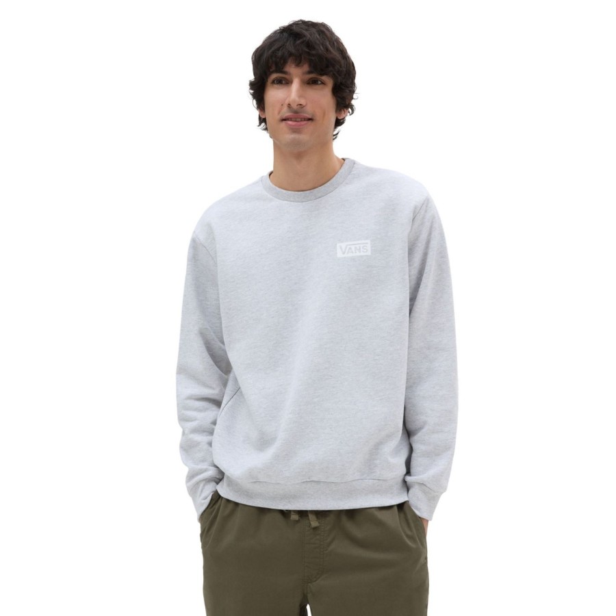 Herren VANS Kapuzenpullover & Sweatshirts | Locker Geschnittenes Sweatshirt Mit Rundhalsausschnitt Grau