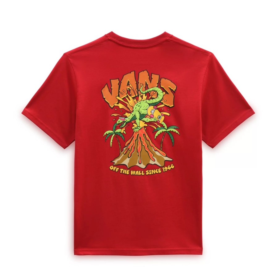 Kinder VANS Jungen-Bekleidung (8-14+) | Jungen Dino Egg Plant T-Shirt (8-14 Jahre) Rot