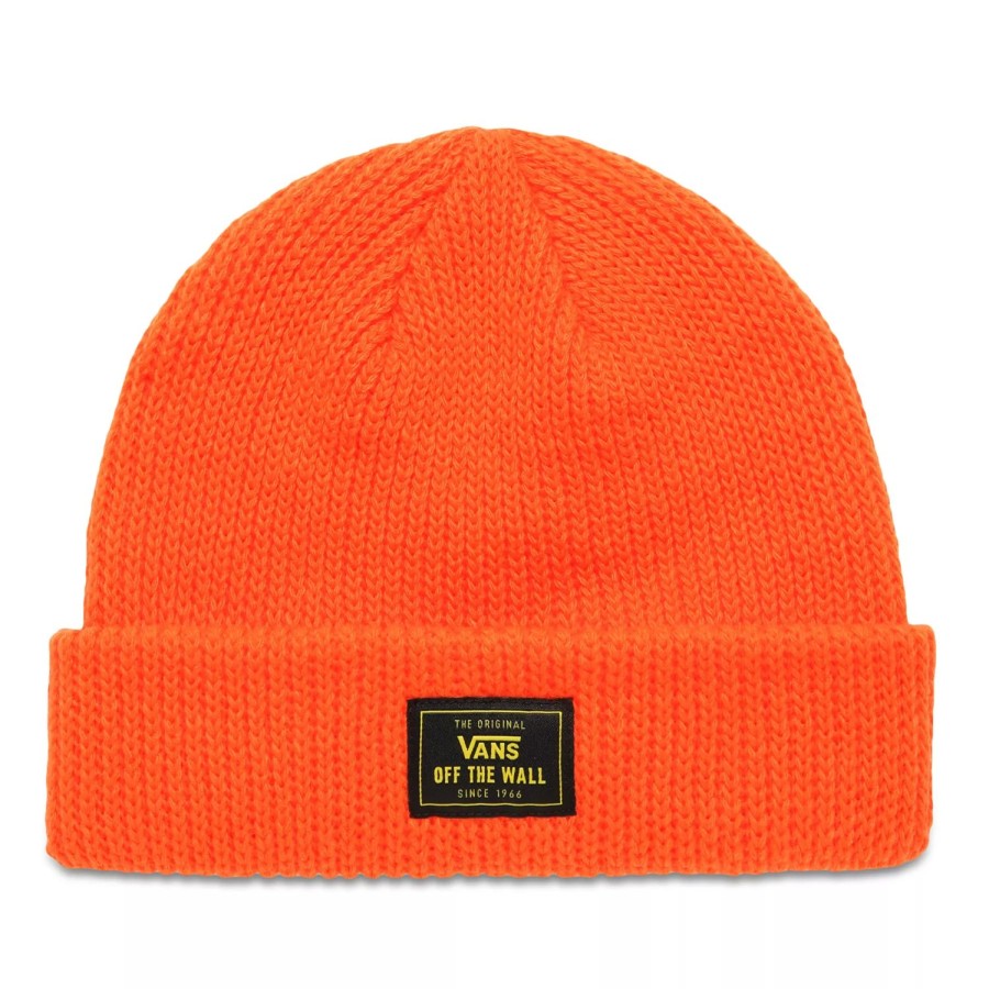 Herren VANS Mutzen, Caps & Hute | Bruckner Beanie-Mutze Mit Umschlag Orange