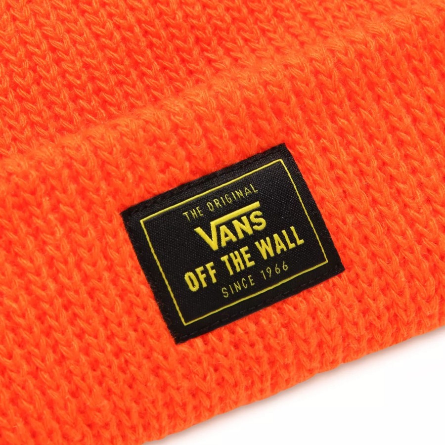 Herren VANS Mutzen, Caps & Hute | Bruckner Beanie-Mutze Mit Umschlag Orange