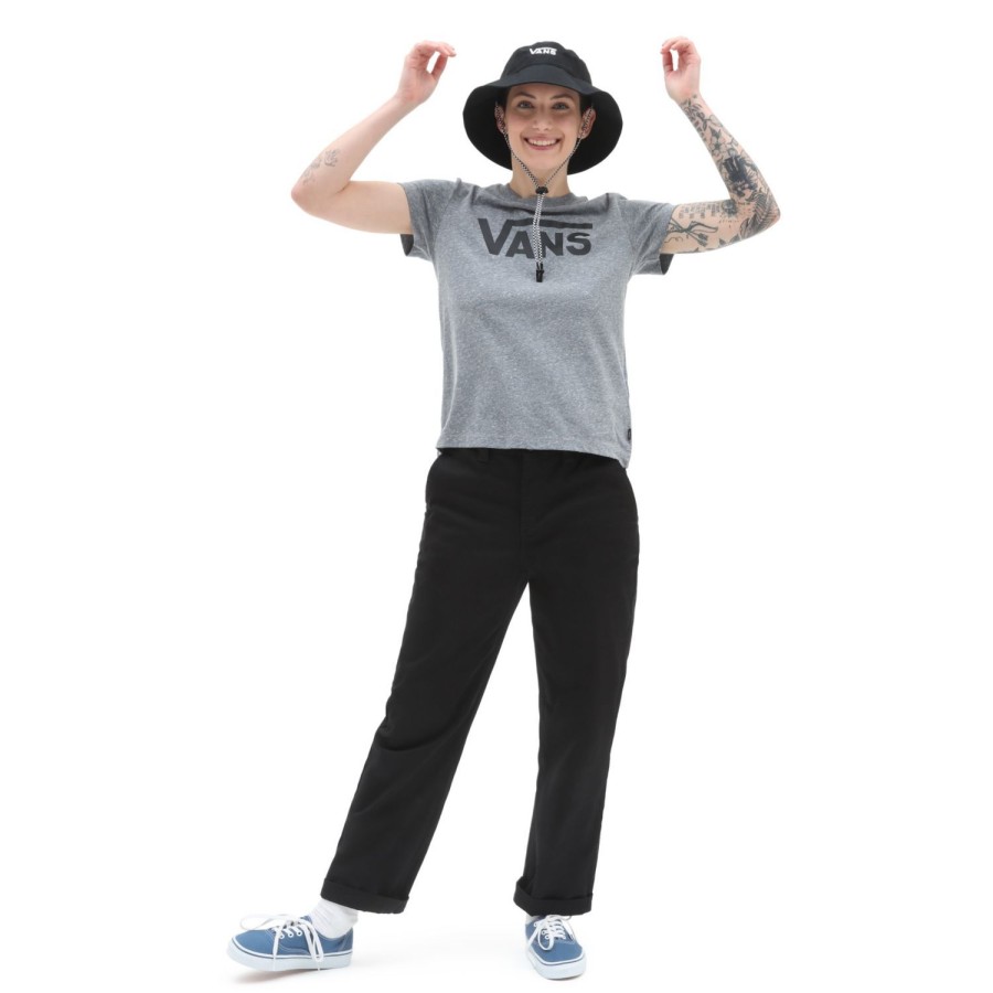 Damen VANS T-Shirts & Oberteile | Flying V Rundhals-T-Shirt Grau