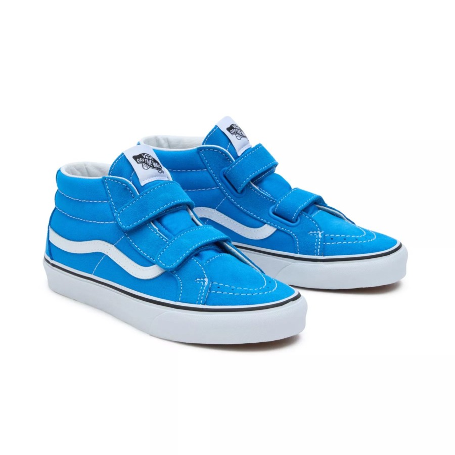 Kinder VANS Easy On, Easy Off | Jugendliche Sk8-Mid Reissue Schuhe Mit Klettverschluss (8-14 Jahre) Blau