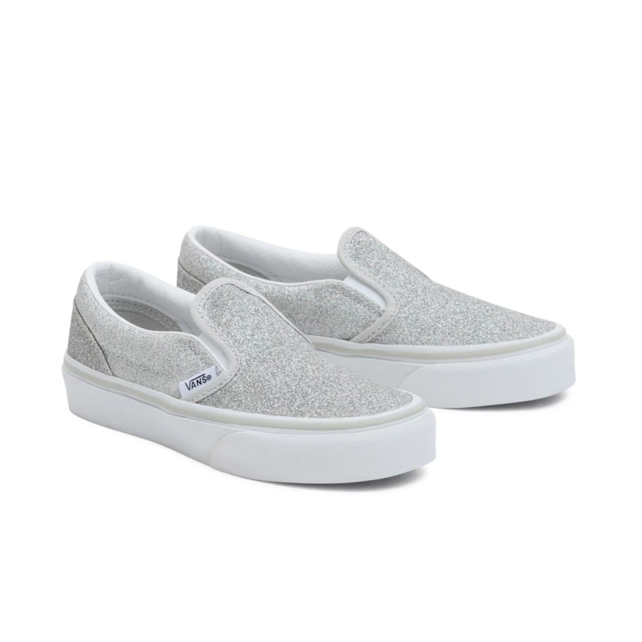 Kinder VANS Classics | Kinder Classic Slip-On Glitter Schuhe (4-8 Jahre) Grau