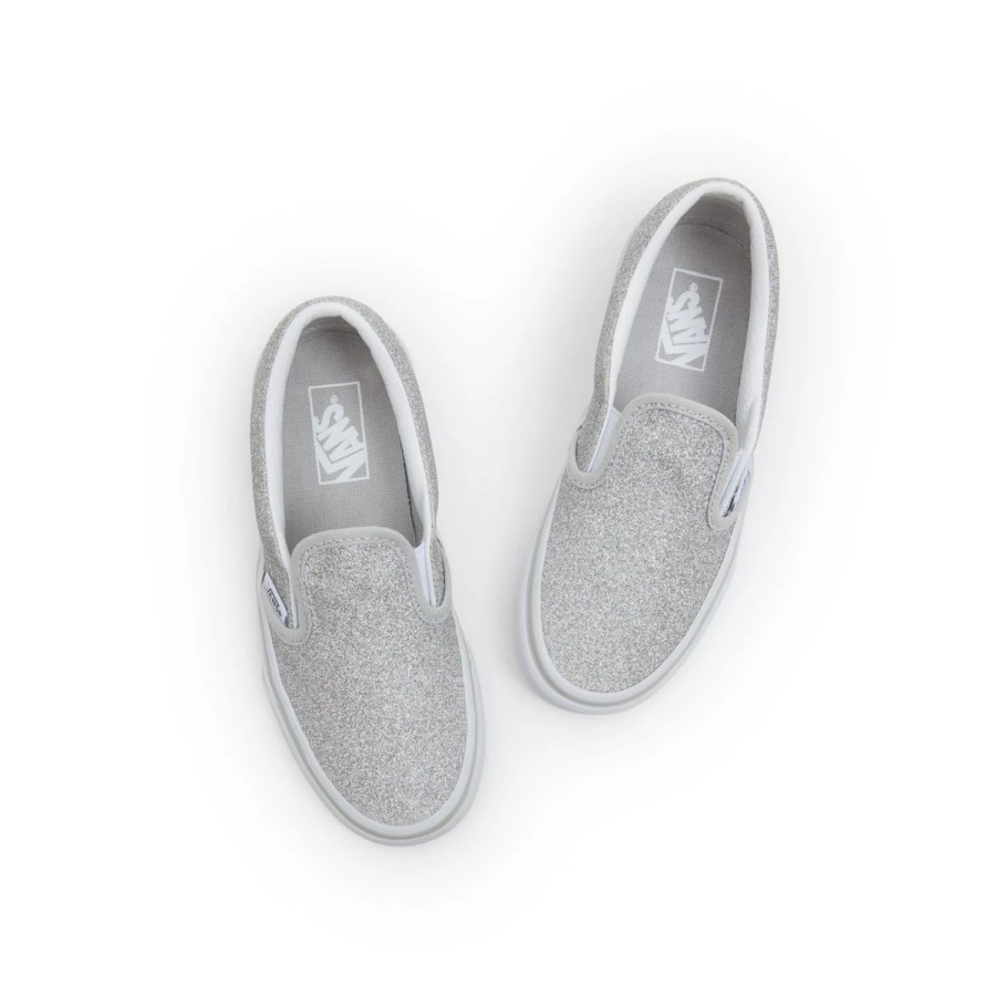 Kinder VANS Classics | Kinder Classic Slip-On Glitter Schuhe (4-8 Jahre) Grau