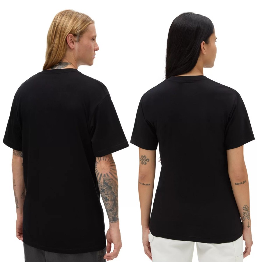 Herren VANS T-Shirts & Tank Tops | Left Chest Logo T-Shirt Schwarz, Weis