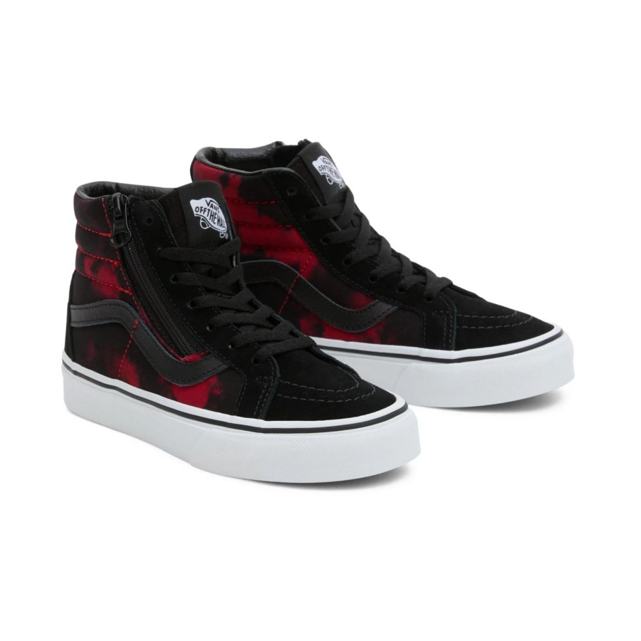 Kinder VANS Easy On, Easy Off | Kleine Kinder Sk8-Hi Reissue Side Zip Schuhe (4-8 Jahre) Schwarz