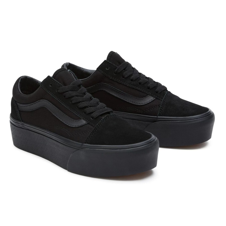 Damen VANS Low-Top Sneaker | Old Skool Stackform Schuhe Schwarz