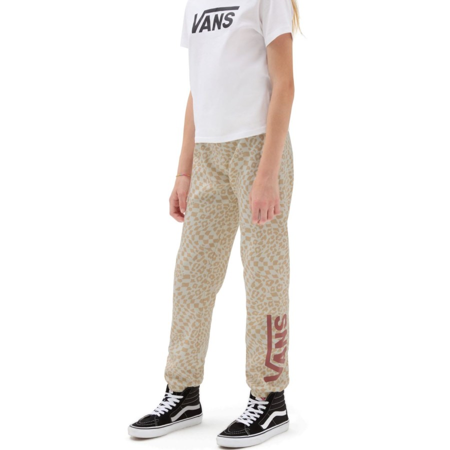 Herren VANS Hosen Guide | Madchen Cheetah Check Jogginghose (8-14 Jahre) Beige