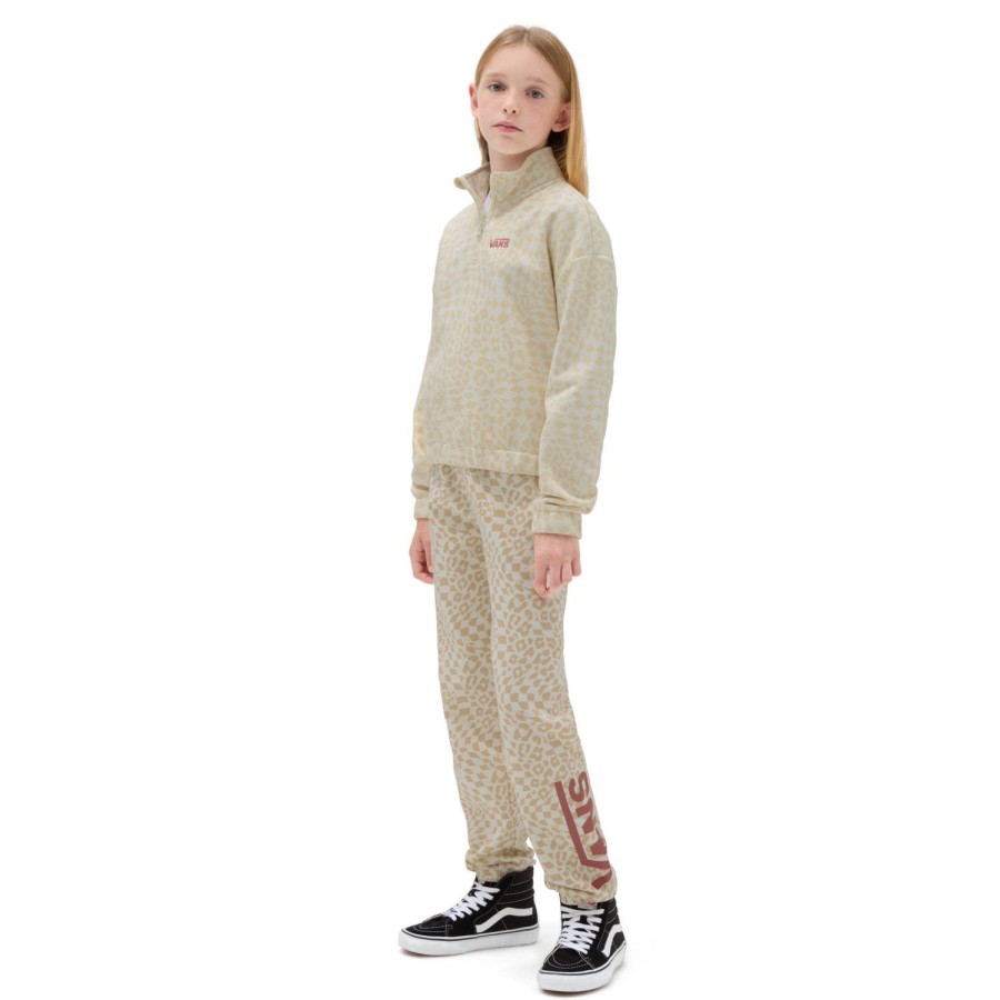 Herren VANS Hosen Guide | Madchen Cheetah Check Jogginghose (8-14 Jahre) Beige