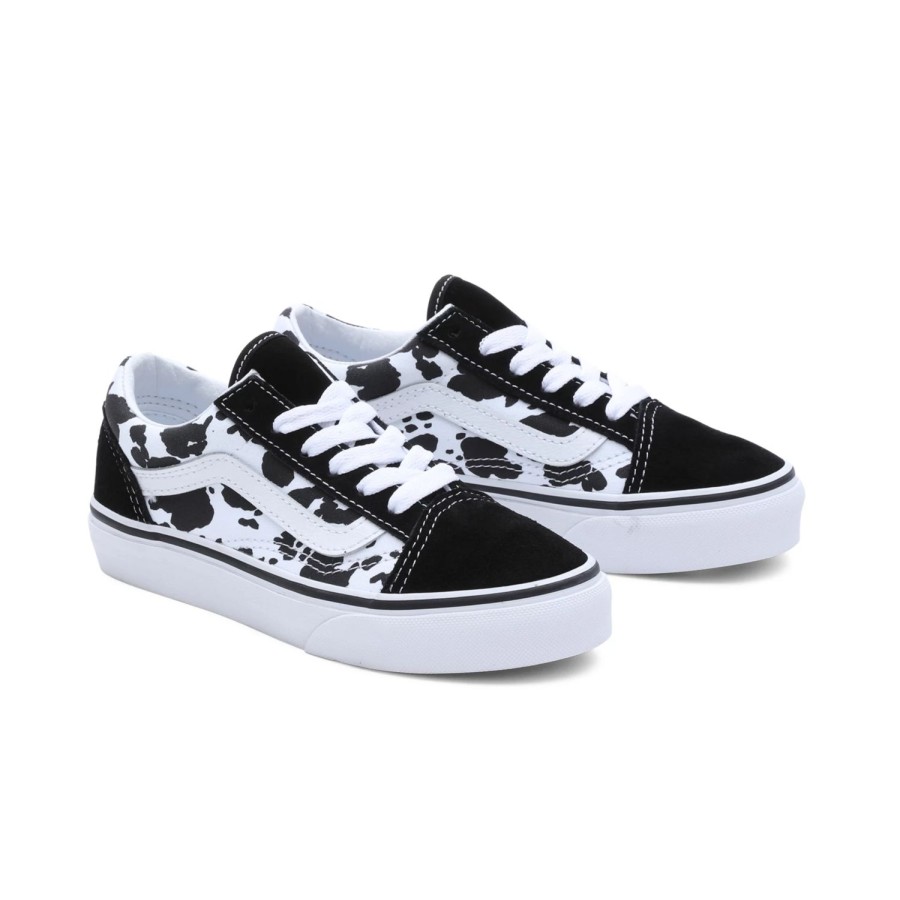 Kinder VANS Kinderschuhe (4-8 Jahre) | Kinder Cow Old Skool Schuhe (4-8 Jahre) Schwarz