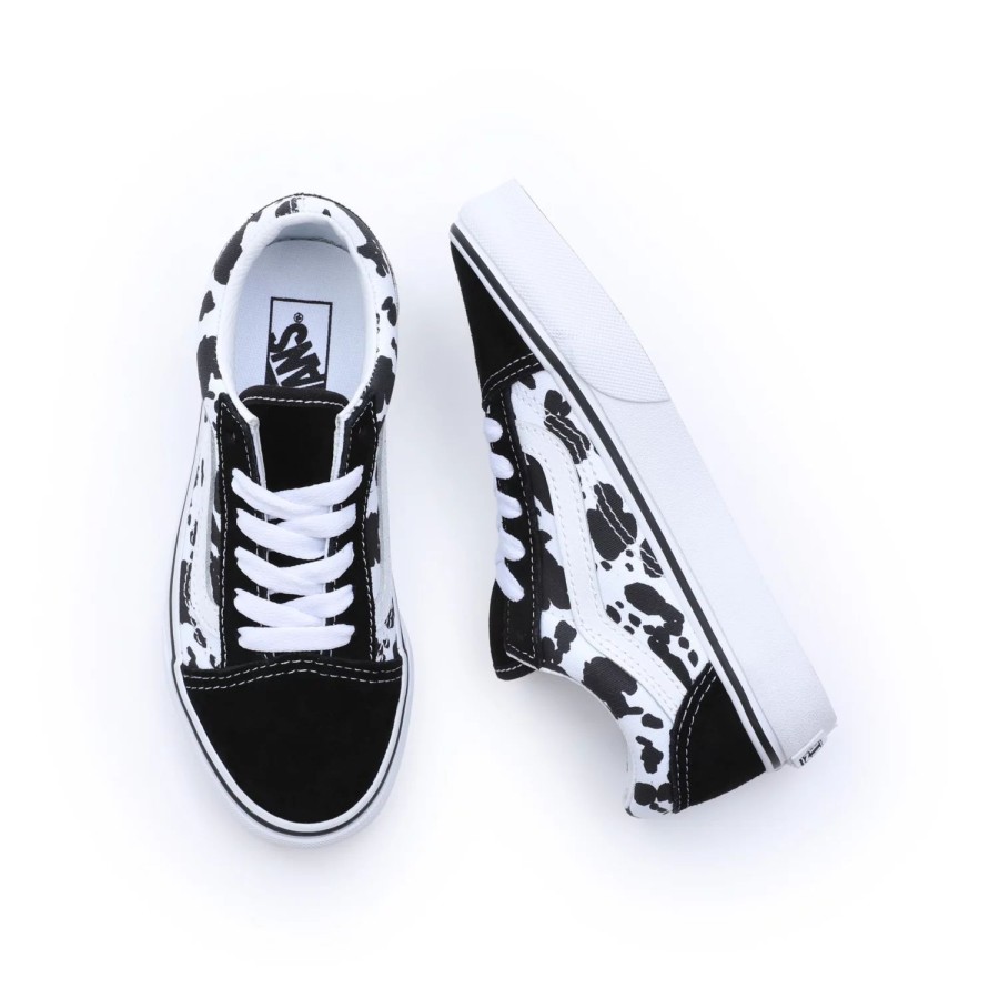 Kinder VANS Kinderschuhe (4-8 Jahre) | Kinder Cow Old Skool Schuhe (4-8 Jahre) Schwarz