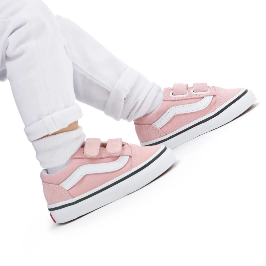 Kinder VANS Kleinkinder-Schuhe (1-4 Jahre) | Kleinkinder Old Skool Schuhe Mit Klettverschluss (1-4 Jahre) Rosa