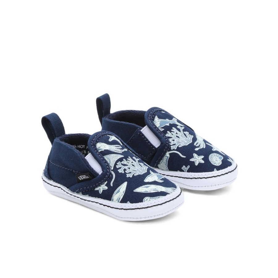 Kinder VANS Classics | Kleinkinder Slip-On Crib Schuhe (0-1 Jahr) Blau