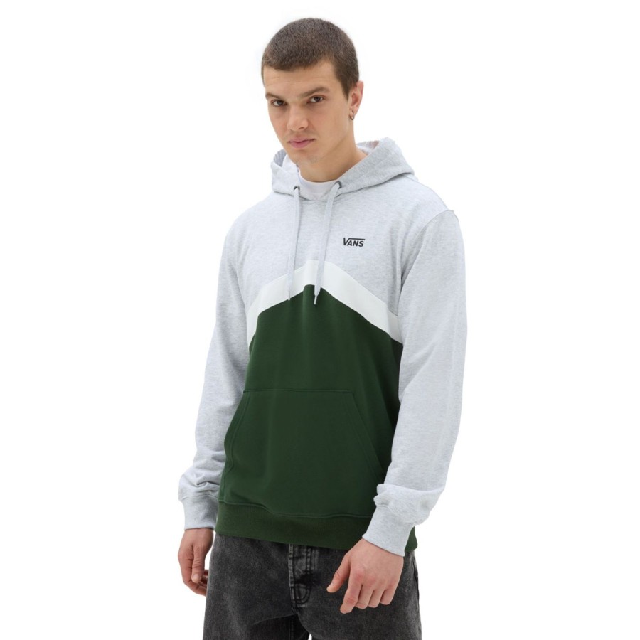 Herren VANS Kapuzenpullover & Sweatshirts | Sidestripe Block Hoodie Grun