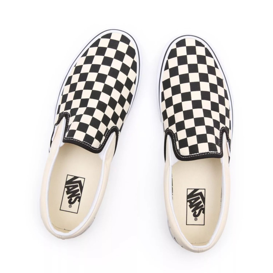 Damen VANS Slip-On-Schuhe | Checkerboard Classic Slip-On Schuhe Schwarz, Weis