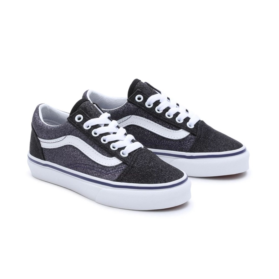 Kinder VANS Classics | Kinder 2-Tone Glitter Old Skool Schuhe (4-8 Jahre) Schwarz