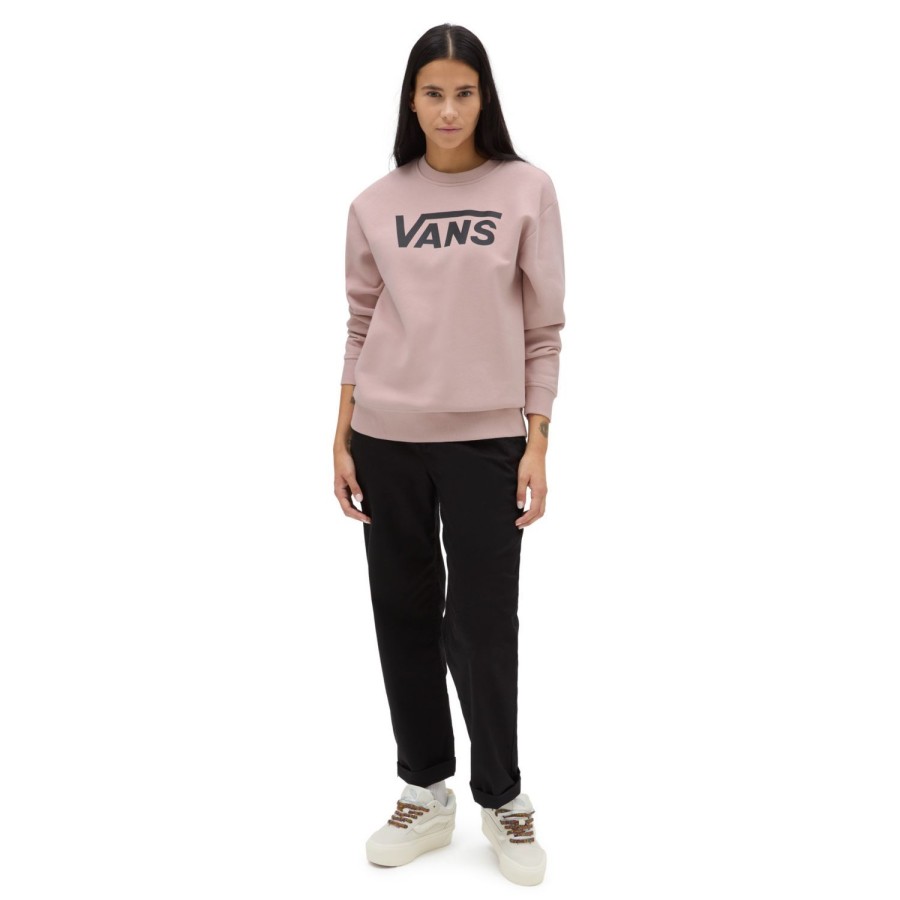 Damen VANS Kapuzenpullover & Pullover | Classic V Boyfriend Fit Rundhals-Sweatshirt Rosa