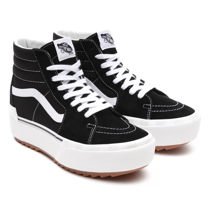 Damen VANS High-Top-Schuhe | Sk8-Hi Stacked Schuhe Aus Wildleder Schwarz