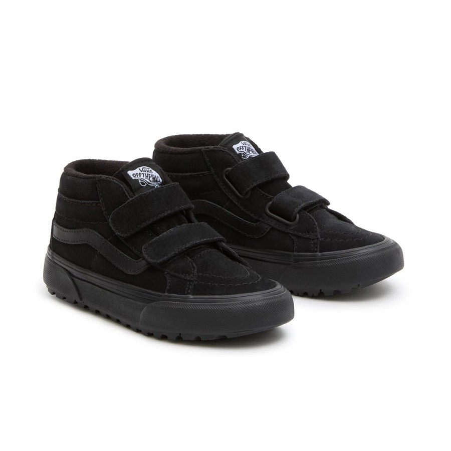 Kinder VANS Mte Schuhe | Kleine Kinder Sk8-Mid Reissue Mte-1 Schuhe Mit Klettverschluss (4-8 Jahre) Schwarz