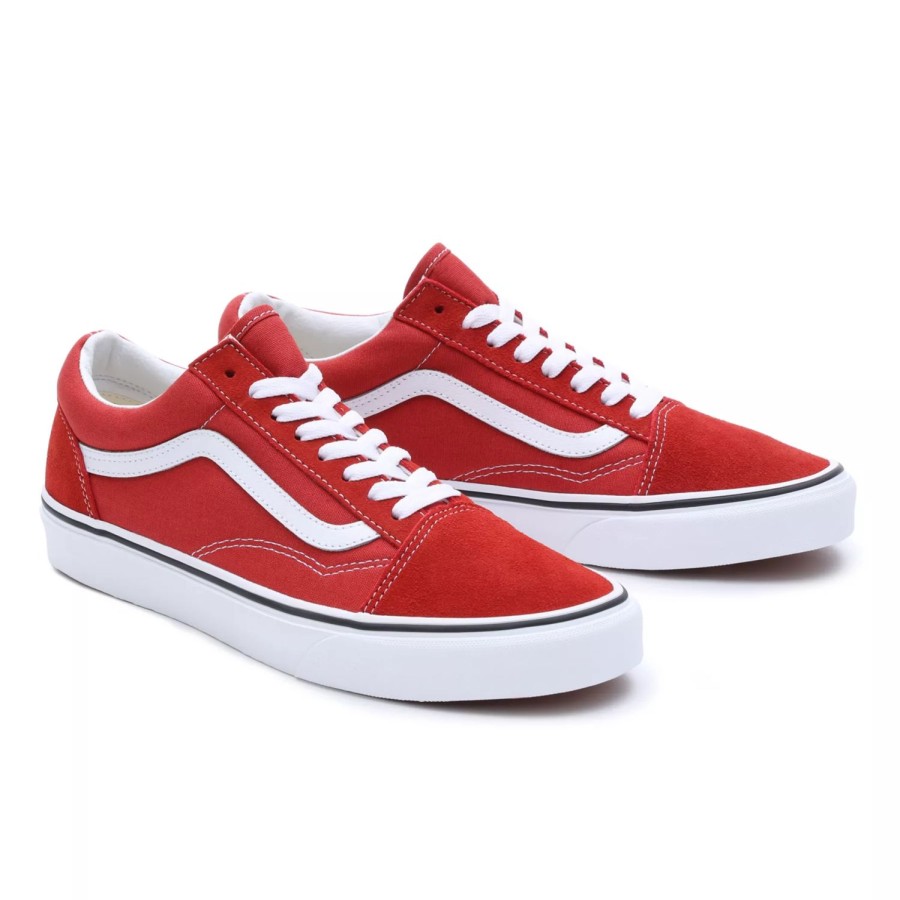 Herren VANS Low-Top-Schuhe | Color Theory Old Skool Schuhe Rot