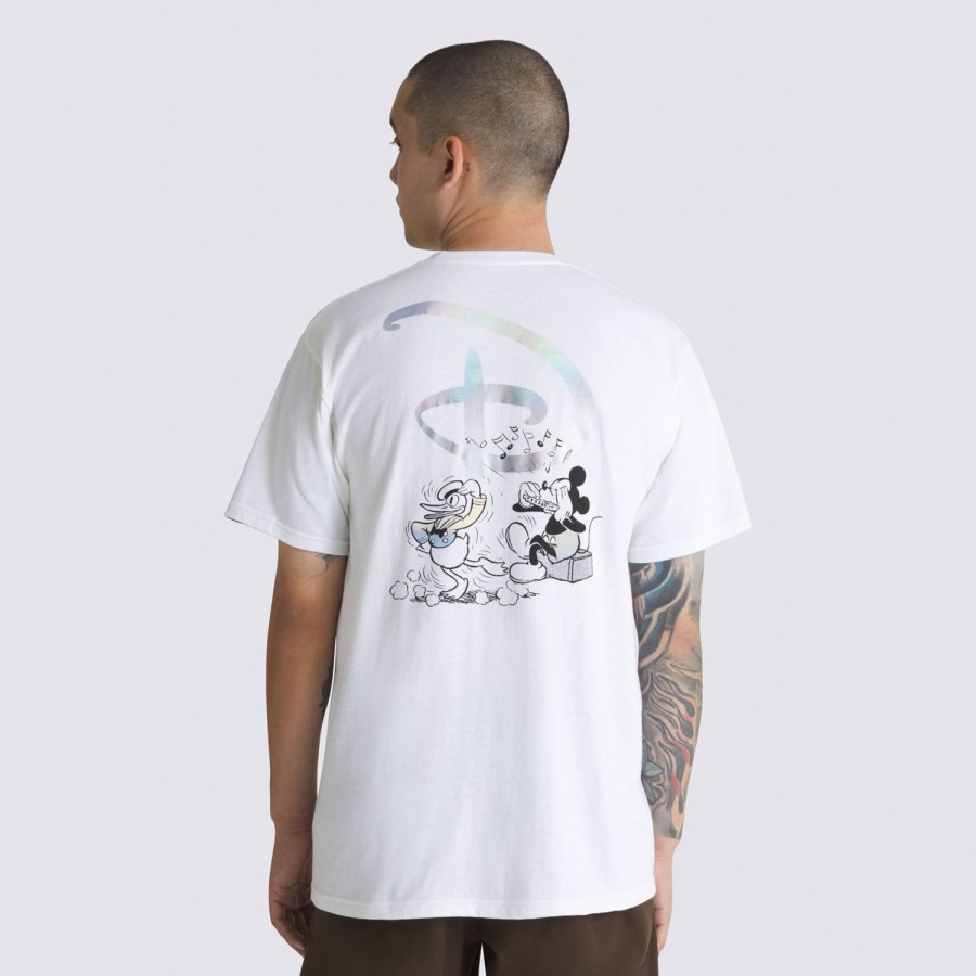 Herren VANS T-Shirts & Tank Tops | Disney X Vans Music Box T-Shirt Weis