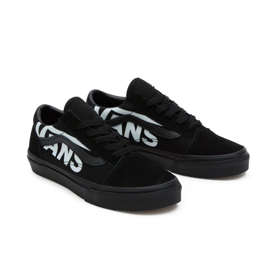 Kinder VANS Classics | Jugendliche Logo Old Skool Schuhe (8-14 Jahre) Schwarz