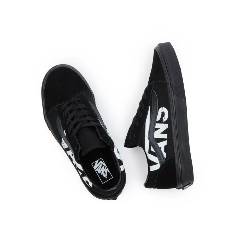 Kinder VANS Classics | Jugendliche Logo Old Skool Schuhe (8-14 Jahre) Schwarz