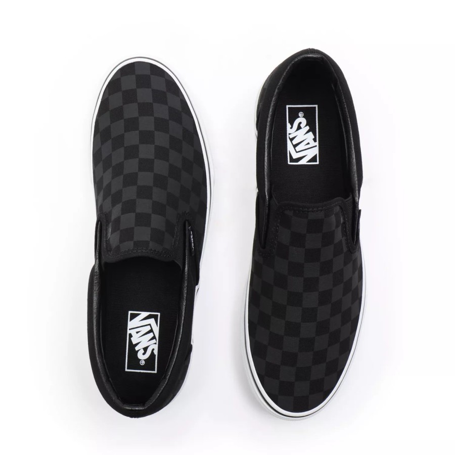 Herren VANS Slip-On-Schuhe | Checkerboard Classic Slip-On Schuhe Schwarz