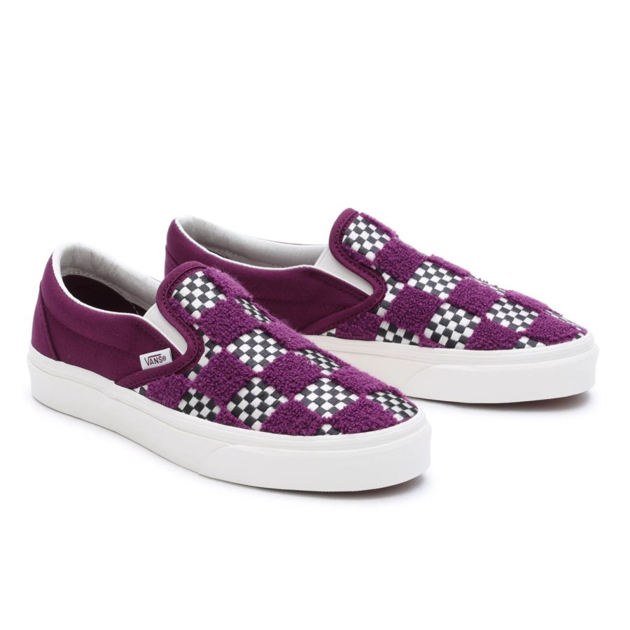 Damen VANS Slip-On-Schuhe | Tufted Check Classic Slip-On Schuhe Violett