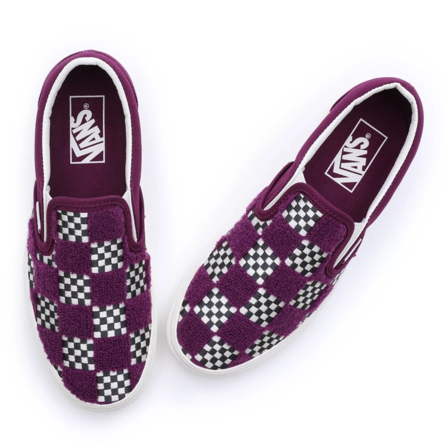 Damen VANS Slip-On-Schuhe | Tufted Check Classic Slip-On Schuhe Violett