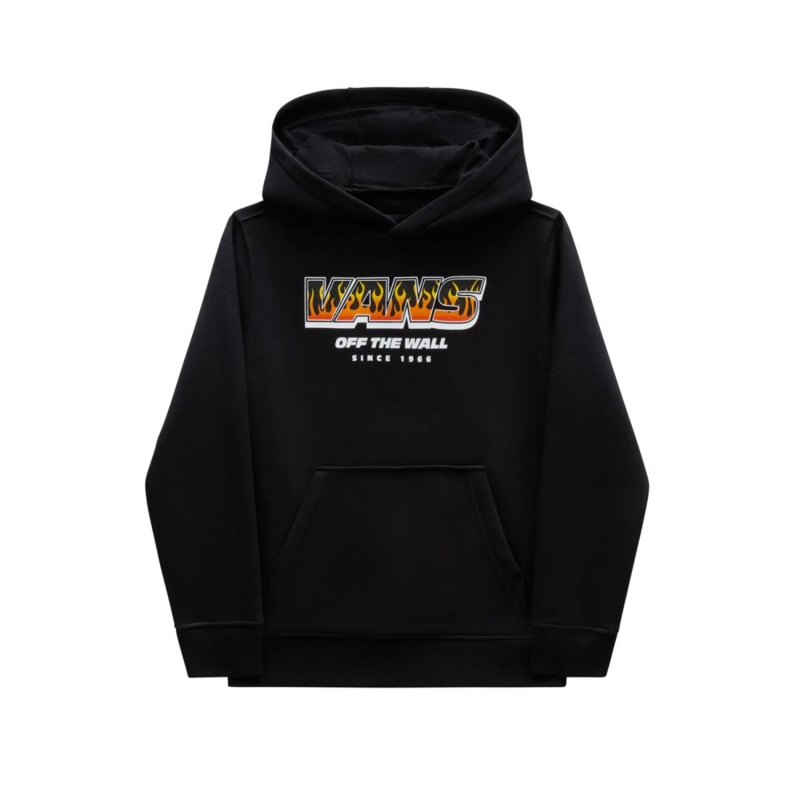 Kinder VANS Kleinkind-Bekleidung (2-8 Jahre) | Kleine Kinder Up In Flames Hoodie (2-8 Jahre) Schwarz