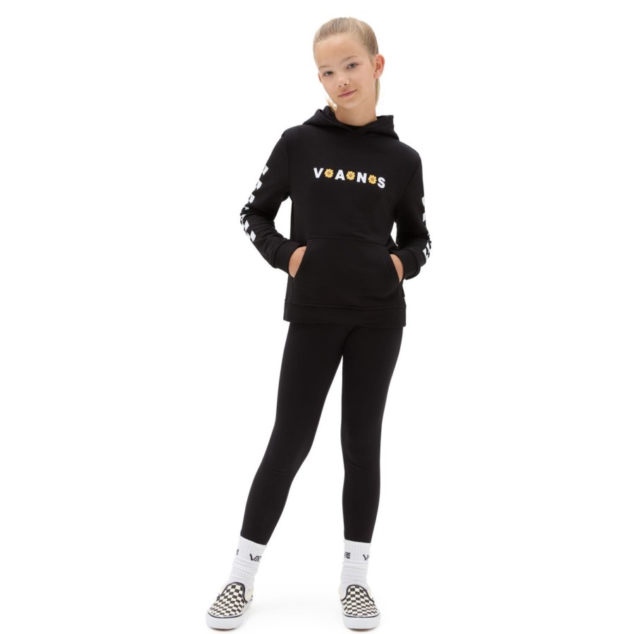 Kinder VANS Madchen-Bekleidung (8-14+) | Madchen Sunflower Kapuzenpullover (8-14 Jahre) Schwarz