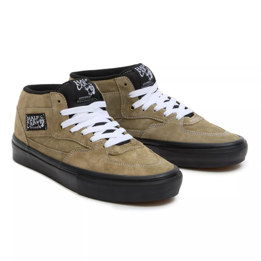 Damen VANS Skateschuhe | Skate Half Cab Schuhe Aus Schweinswildleder Grun