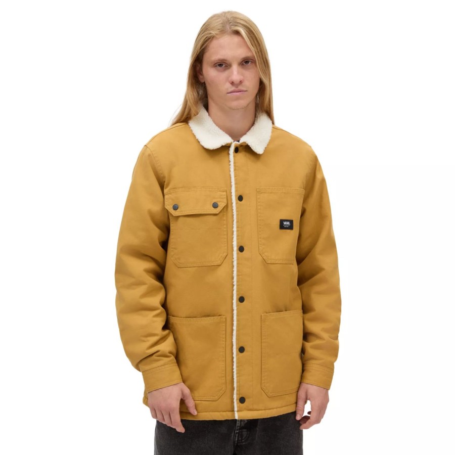 Herren VANS Jacken & Wendeparka | Drill Chore Mantel Sherpa Jacke Braun