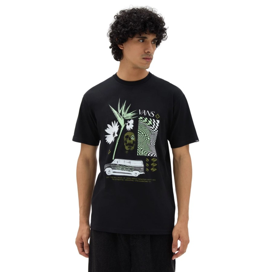 Herren VANS T-Shirts & Tank Tops | Warped Vacation T-Shirt Schwarz