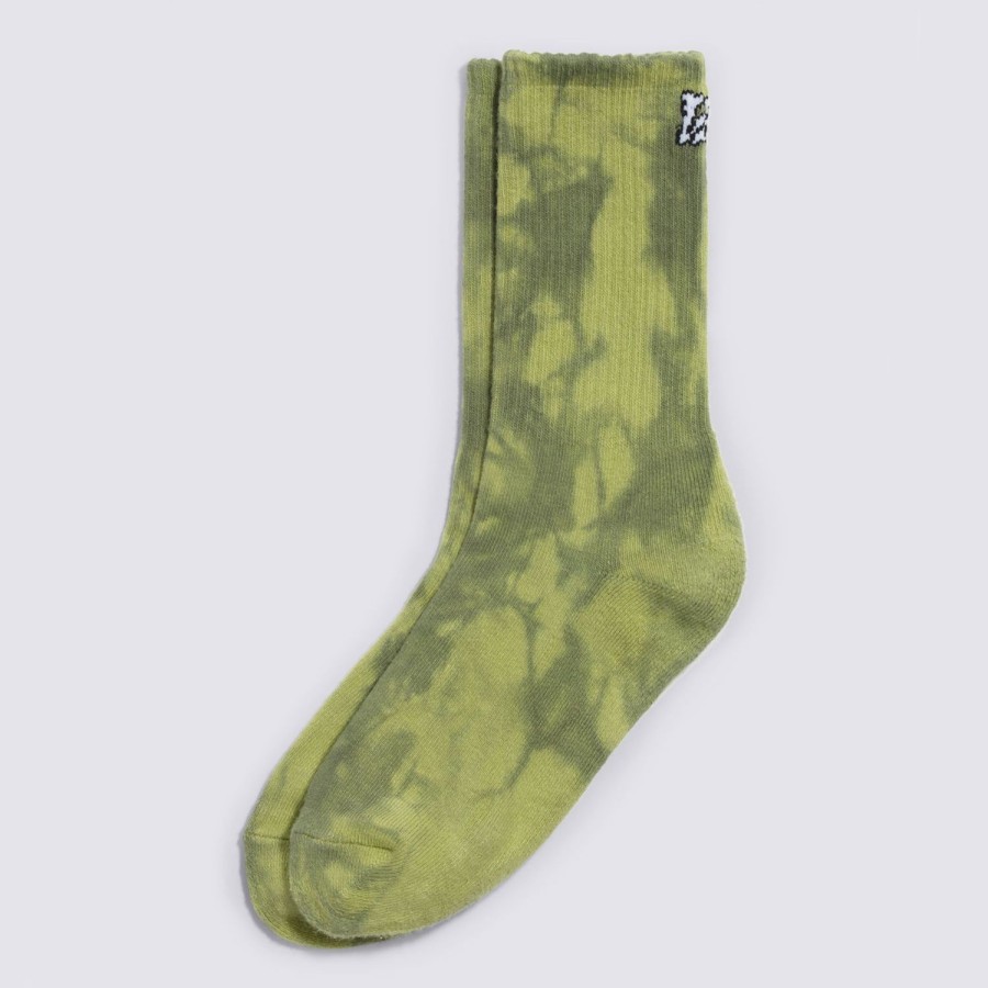 Damen VANS Socken | Psych Skate Classics Tie Dye Crew Socken (1 Paar) Grun, Weis