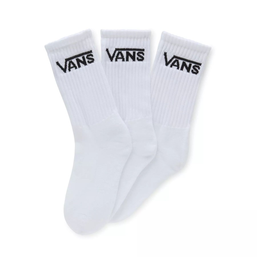 Kinder VANS Socken | Kinder Classic Vans Crew Socken (3 Paar) Weis