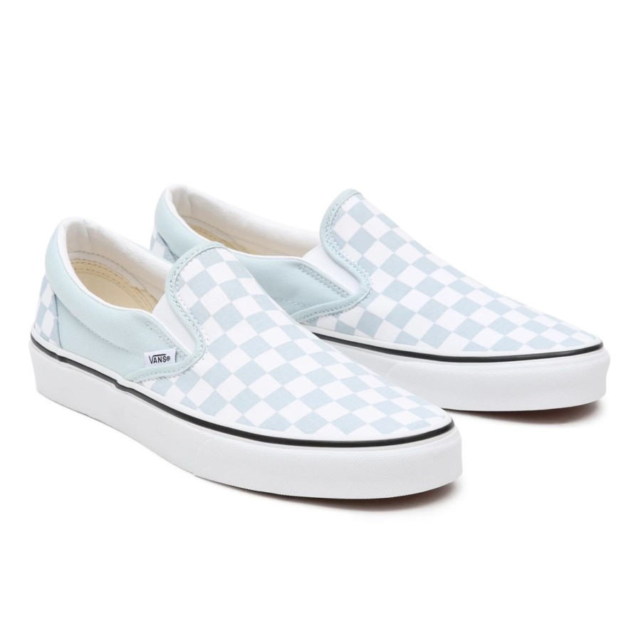 Herren VANS Classics | Checkerboard Classic Slip-On Schuhe Blau