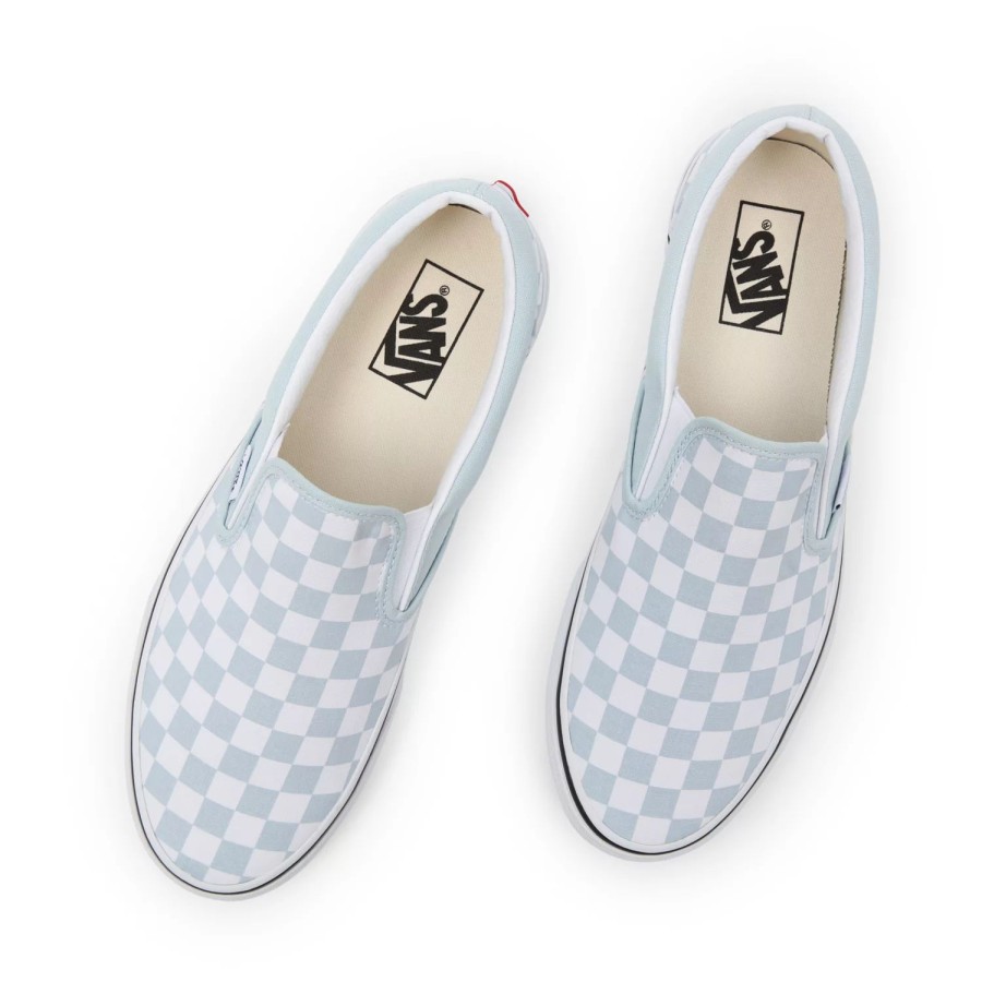 Herren VANS Classics | Checkerboard Classic Slip-On Schuhe Blau