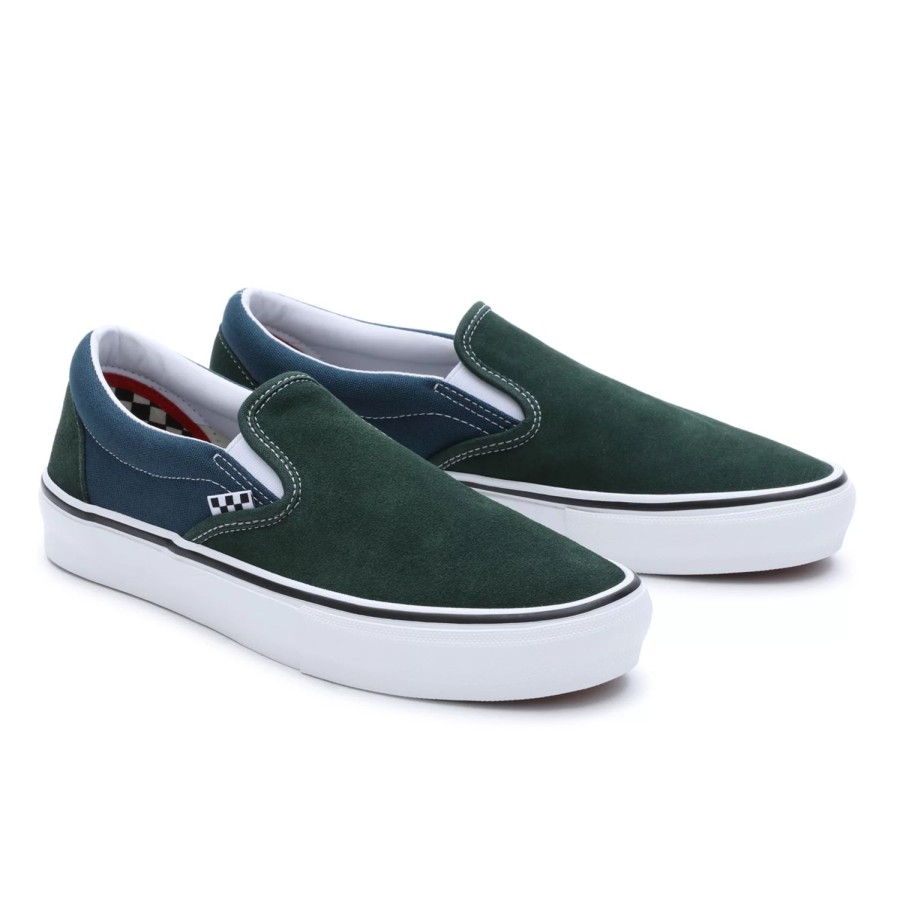 Herren VANS Slip-On-Schuhe | Skate Slip-On Schuhe Grun