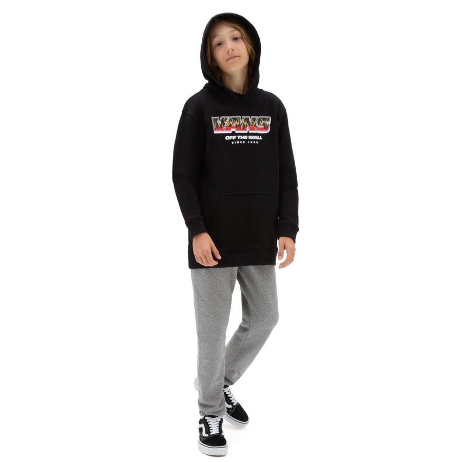 Kinder VANS Jungen-Bekleidung (8-14+) | Jungen Up In Flames Hoodie (8-14 Jahre) Schwarz