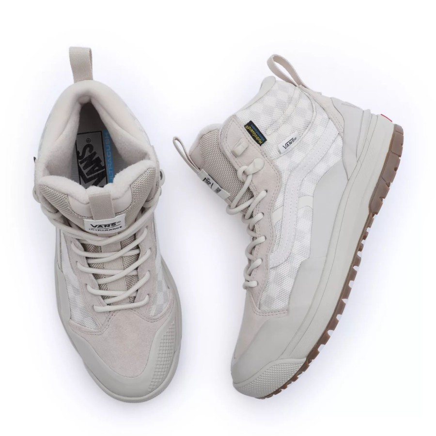 Herren VANS Ultrarange Schuhe | Ultrarange Exo Hi Mte-2 Checkerboard Schuhe Grun, Beige